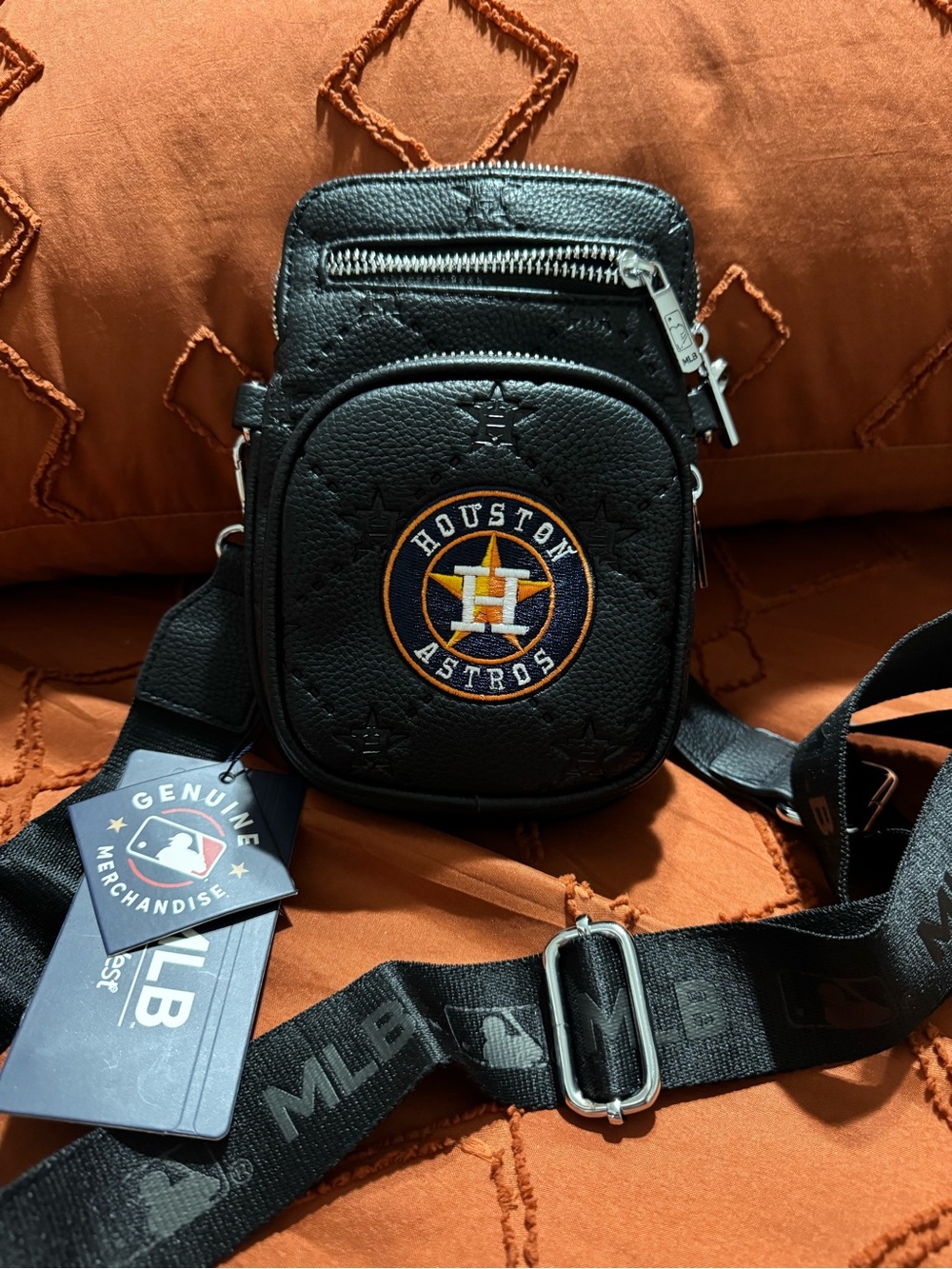 Houston Astros Black Crossbody Sling Bag - MLB